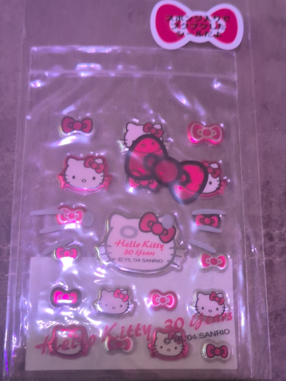Hello Kitty Pink and White Kids Sticker Sheet by Hello Kitty